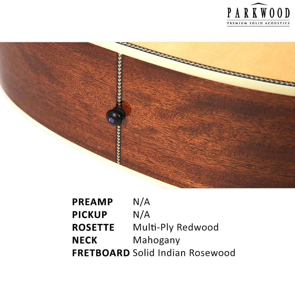parkwood acoustic guitars parkwood p620 om orchestra acoustic guitar with case