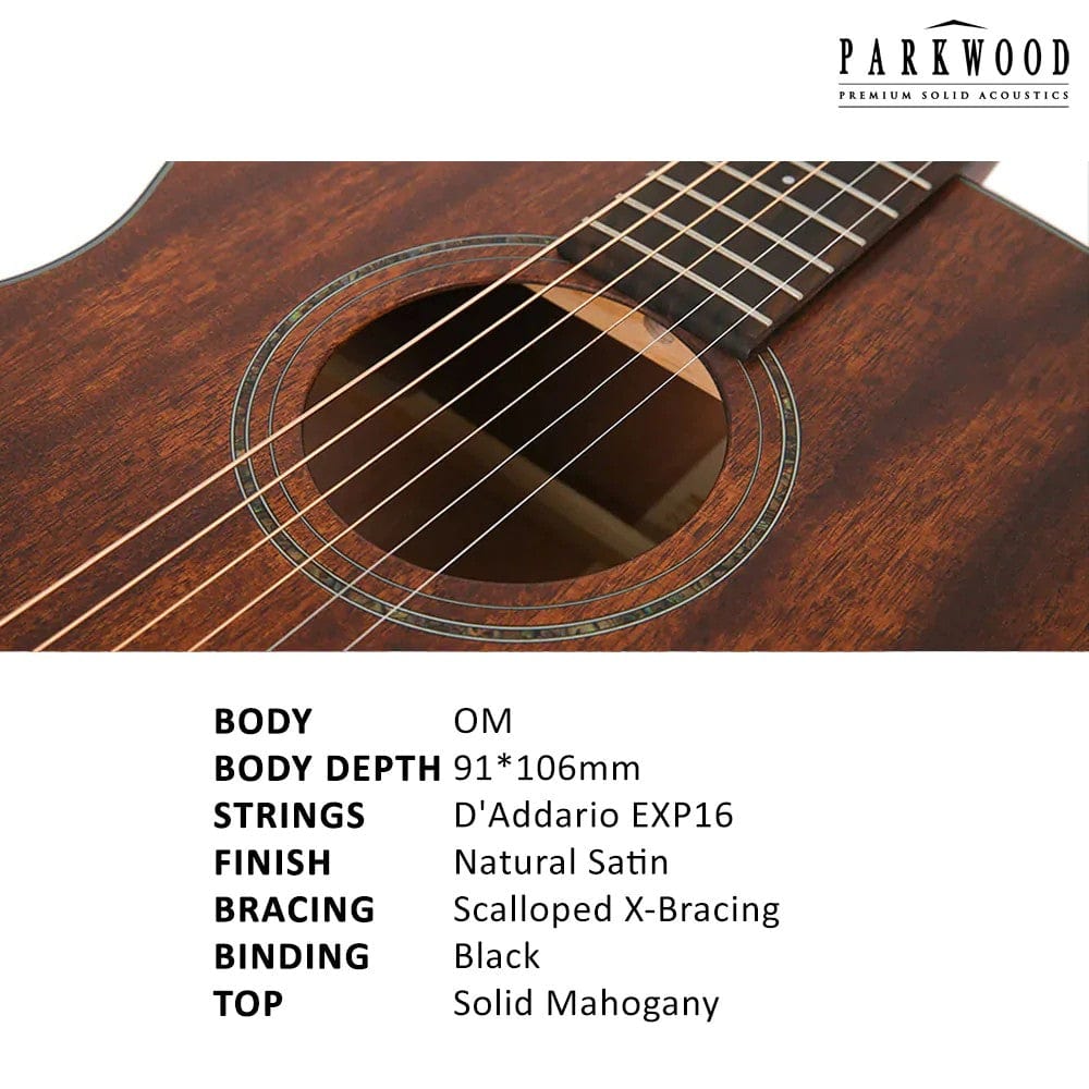 Parkwood Acoustic Guitars Parkwood S22M OM Orchestra Acoustic Guitars with Gigbag