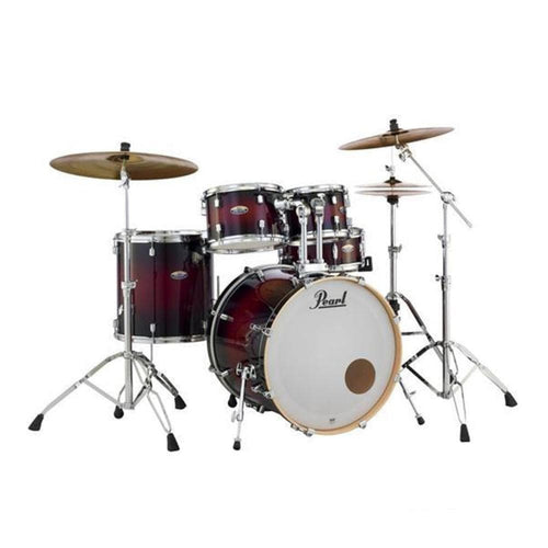 pearl acoustic drum kits gloss deep red burst pearl decade maple 5pcs hybrid shell pack drumset#color_gloss-deep-red-burst