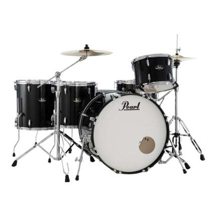 Pearl Acoustic Drum Kits Jet Black Pearl RS505C/C 5Pcs Roadshow Acoustic Drum Set with Stands & Cymbals