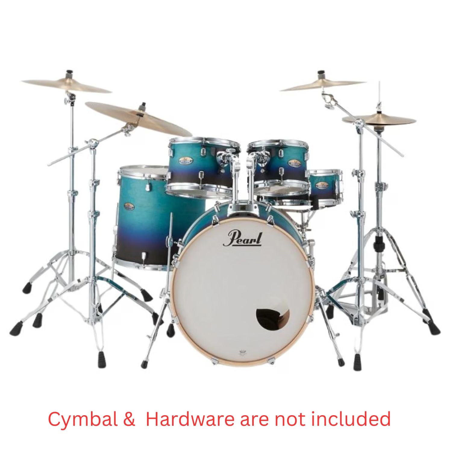 Pearl Acoustic Drum Kits Pearl Decade Maple 5pcs Hybrid Shell Pack Drumset #color_azure-daybreak