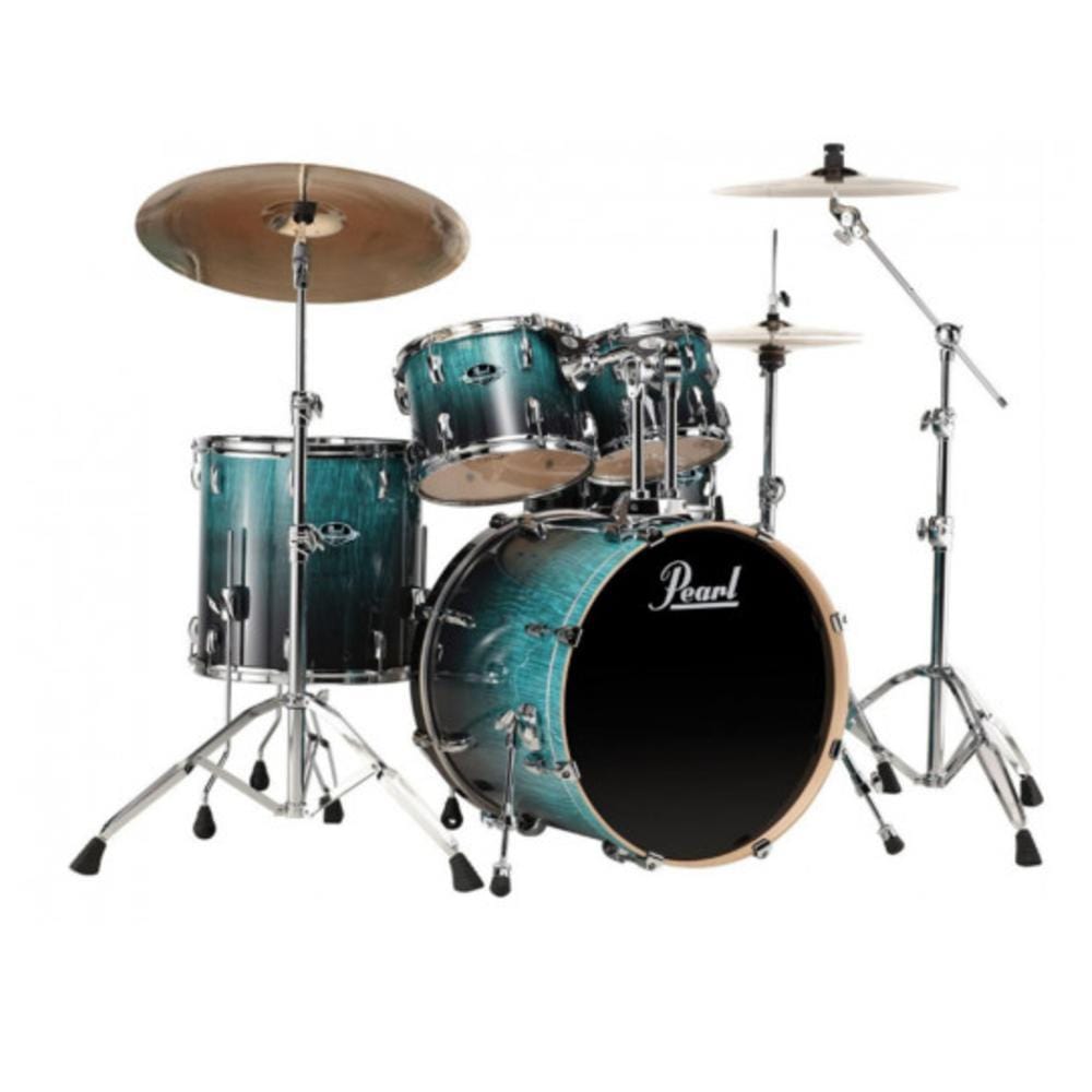 pearl acoustic drum kits pearl exa725sp/c 5 pcs export artisan ii exa shell pack emerald fade eucalyptus drum set