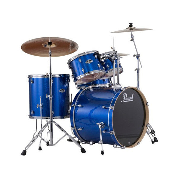 pearl acoustic drum kits pearl tgx625s target hybrid 5 pcs with hardward drum kit - steel blue