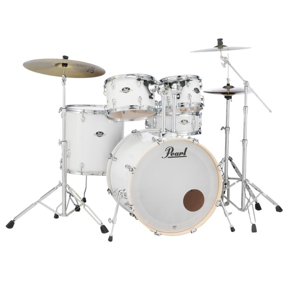 Pearl Acoustic Drum Kits Pure White Pearl Exx 5 Piece Hybrid Shell Pack Acoustic Drum Kit