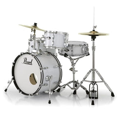 Pearl Acoustic Drum Kits Pure White Pearl Roadshow 4 Piece Drum Set with Stands & Cymbals