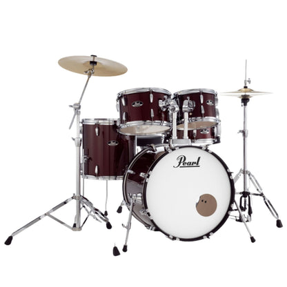 Pearl Acoustic Drum Kits Red Wine Pearl RS505C/C 5Pcs Roadshow Acoustic Drum Set with Stands & Cymbals 