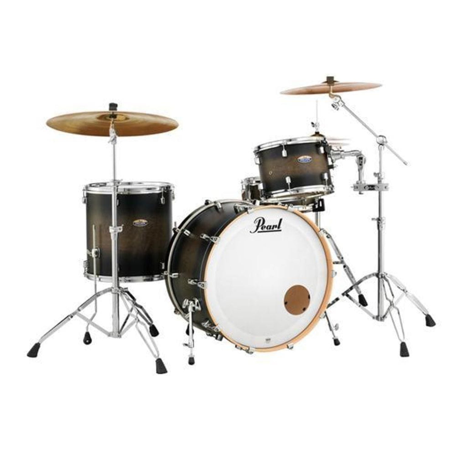 pearl acoustic drum kits satin brown burst pearl decade maple 5pcs hybrid shell pack drumset#color_satin-brown-burst