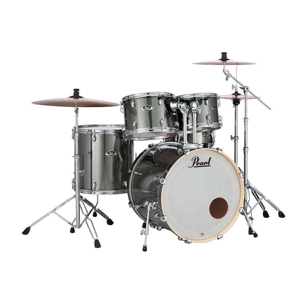 Pearl Acoustic Drum Kits Smokey Chrome Pearl Exx 5 Piece Hybrid Shell Pack Acoustic Drum Kit