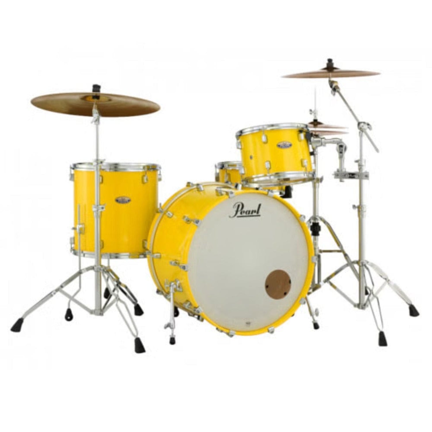 Pearl Acoustic Drum Kits Solid Yellow Pearl Decade Maple 5pcs Hybrid Shell Pack Drumset #color_solid-yellow