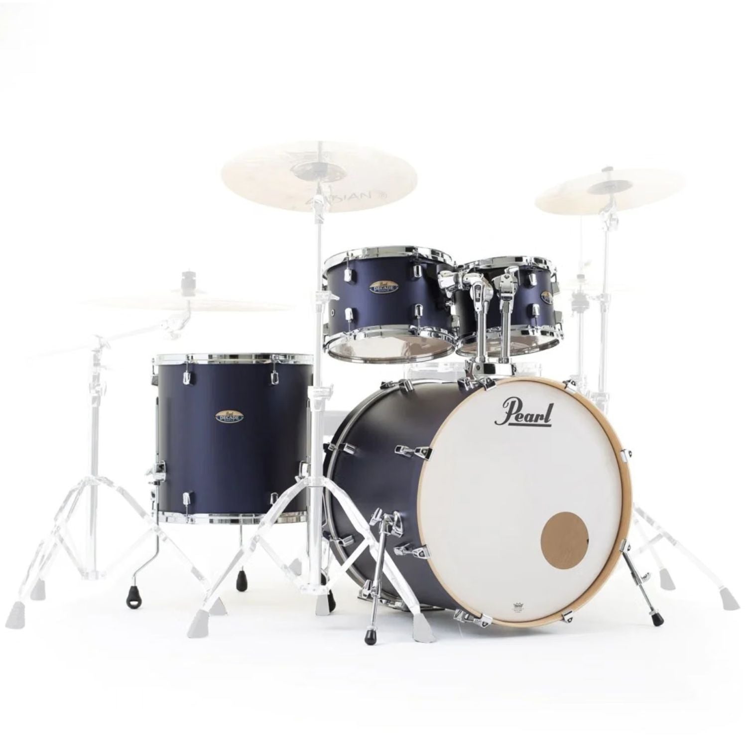 Pearl Acoustic Drum Kits Ultra Marine Pearl Decade Maple 5pcs Hybrid Shell Pack Drumset #color_ultra-marine