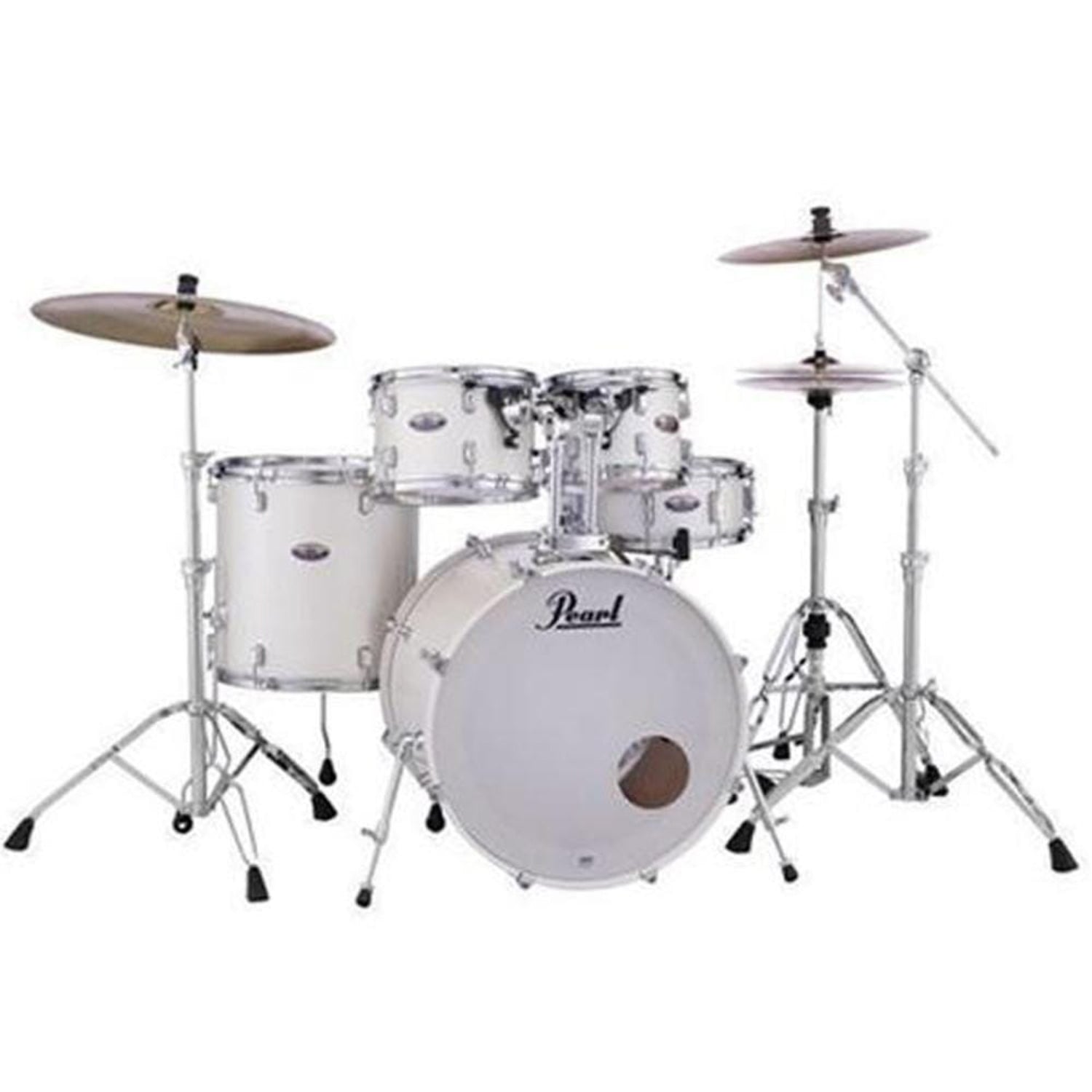 pearl acoustic drum kits white satin pearl pearl decade maple 5pcs hybrid shell pack drumset#color_white-satin-pearl