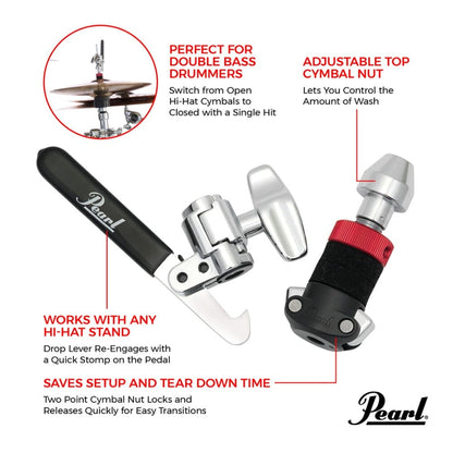 pearl cymbal accessories pearl hcl-205dqr (h) rapid lock drop clutch