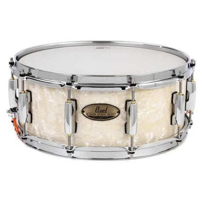Pearl Snare Drums Nicotine White Marine Pearl STS1455SC 14x5.5 Inch Session Studio Select Snare Drum