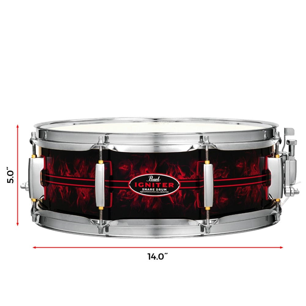 pearl snare drums pearl cc1450s/c 14" x 5" igniter snare drum