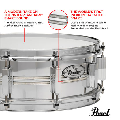 Pearl Snare Drums Pearl DUX1450BR 14" x 5" Duolux Snare Drum