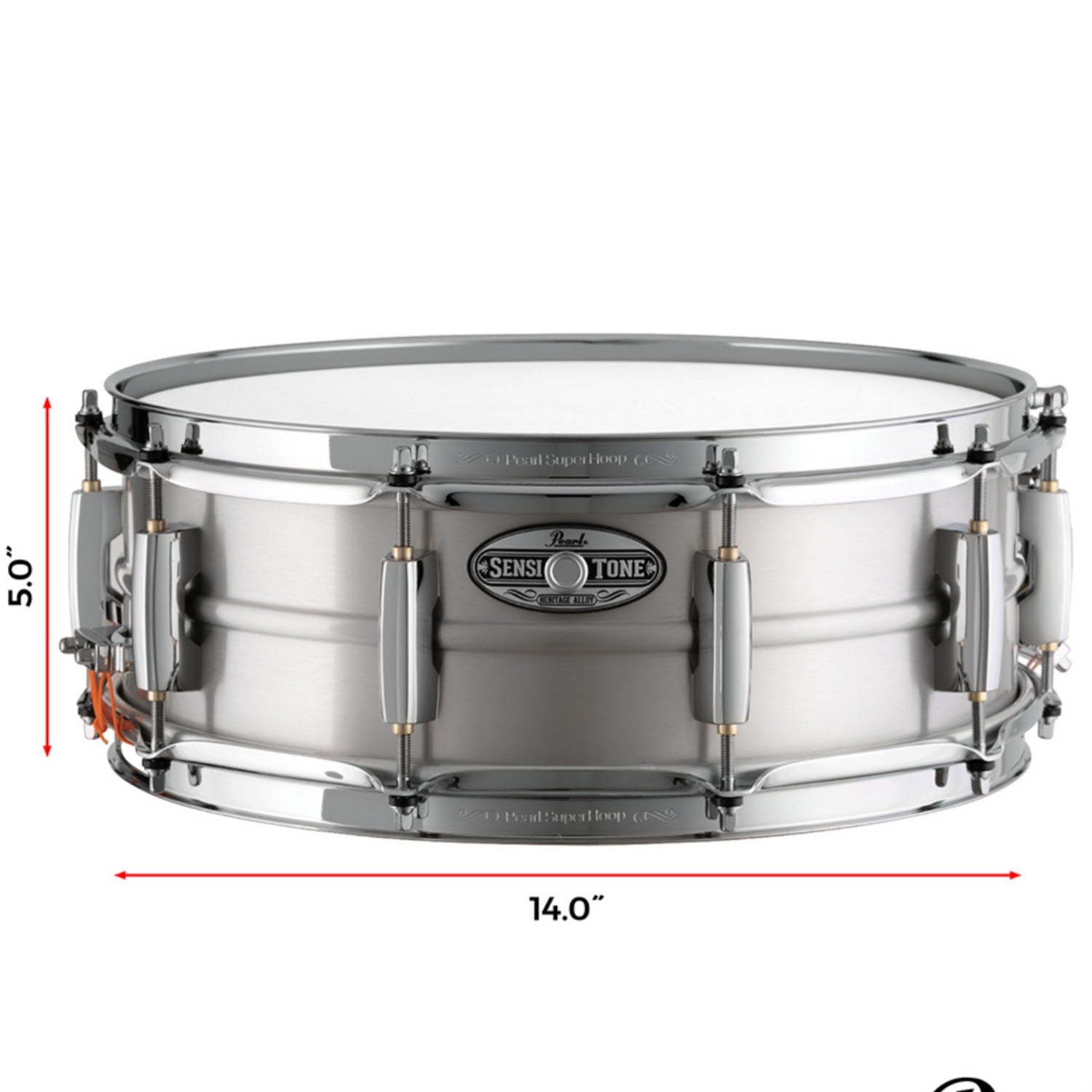 Pearl Snare Drums Pearl Sensitone Heritage Alloy Aluminum Snare Drum