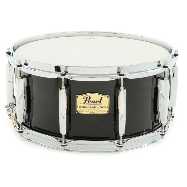 pearl snares pearl ssc-1455s/c103 14x5.5inch session studio classic snare drum, black