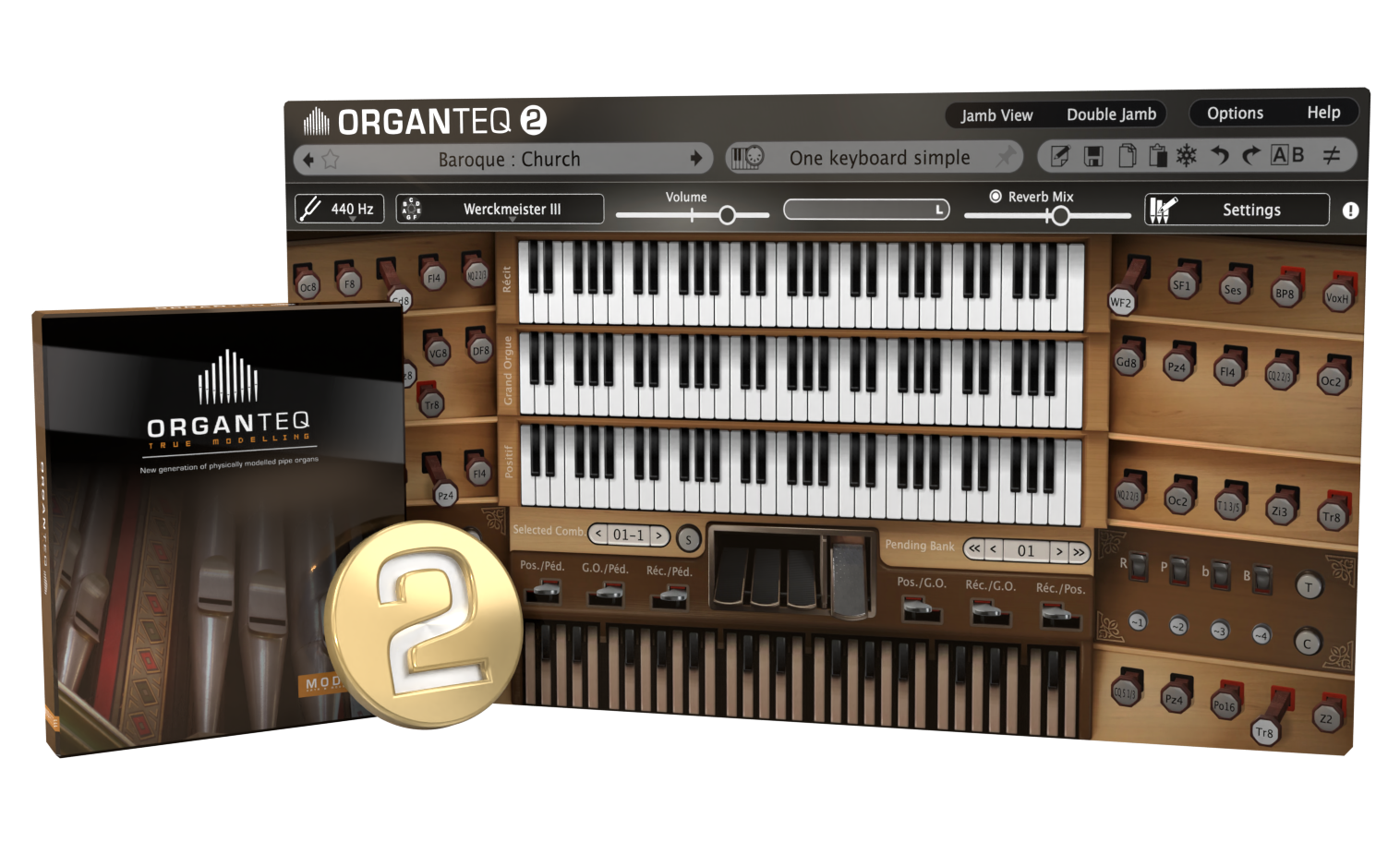 PIANOTEQ Virtual Instruments Organteq 2 Advanced Physically Modeled Pipe Organ Software