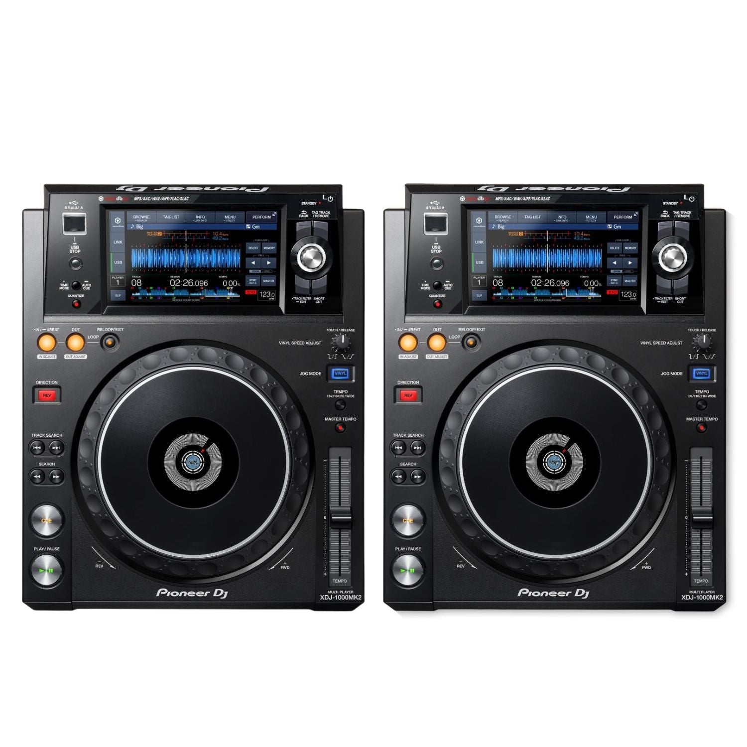 Pioneer DJ Controller Interfaces Pair Pioneer XDJ-1000 MK2 High Performance Multi-Player DJ Controller Interface #type_pair