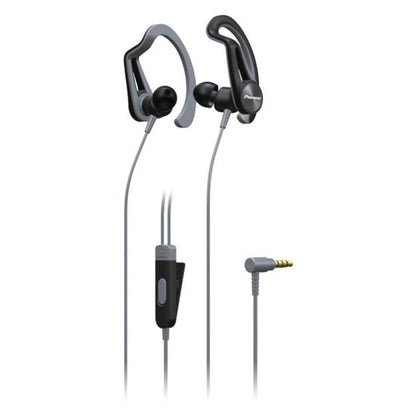 Pioneer In-Ear Wired Headphones Grey Pioneer SE-E5T In-Ear Clip Sports Headphone With 3D Active Fit