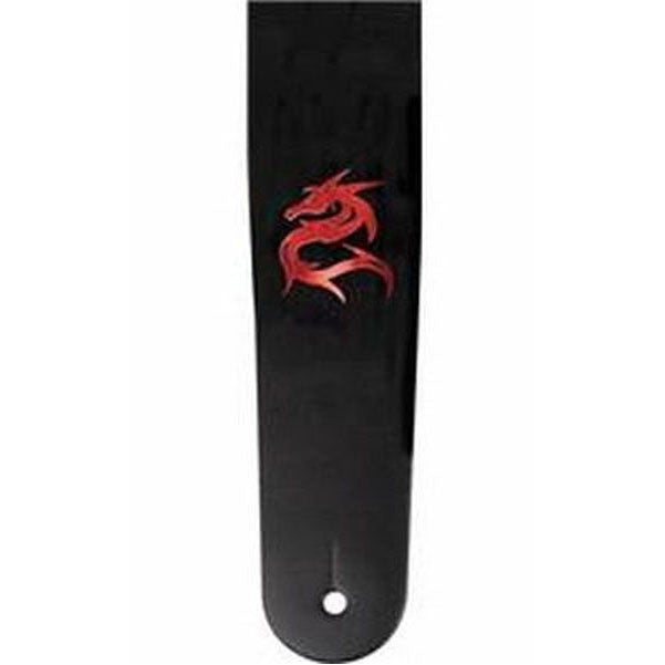 planet waves guitar straps planet waves 25l-drg icon /black dragon leather guitar strap