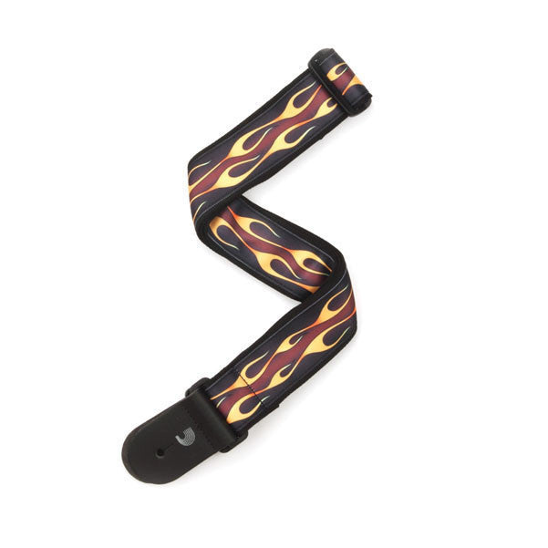 planet waves guitar straps planet waves 50f09 50mm hot rod flame guitar strap - red - 019954907594