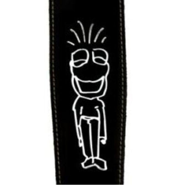 planet waves guitar straps planet waves joe satriani leather icon/frog man guitar strap