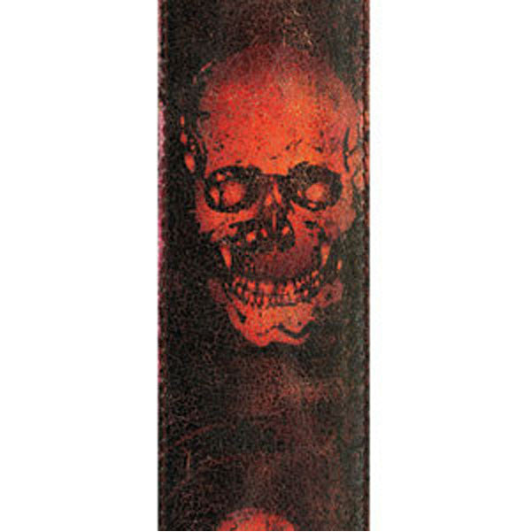planet waves guitar straps planet waves leather 2.5inch stoned guitar strap horror show 25stl03