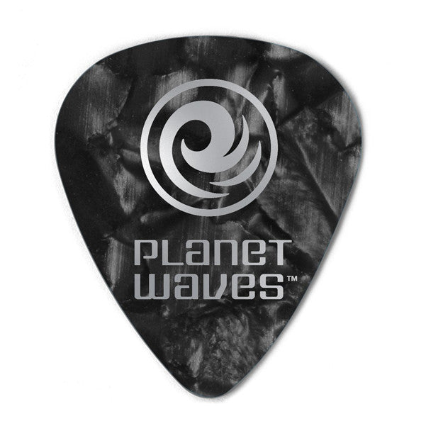 planet waves picks planet waves 1cbk4-10 celluloid std black medium guitar picks (10 pack)