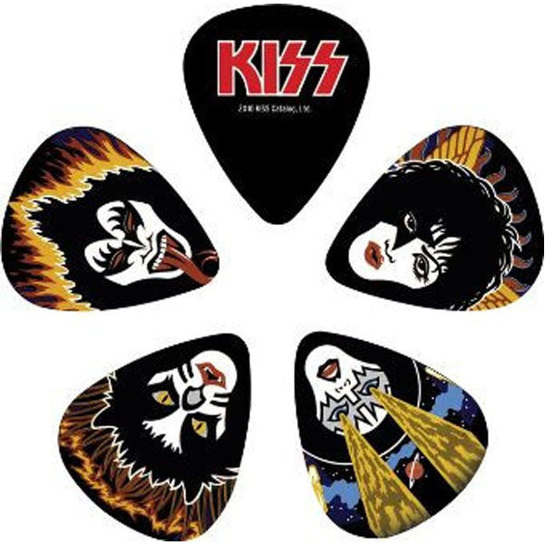 planet waves picks planet waves 1cbk4-10k2 kiss rock & roll over - medium guitar pick