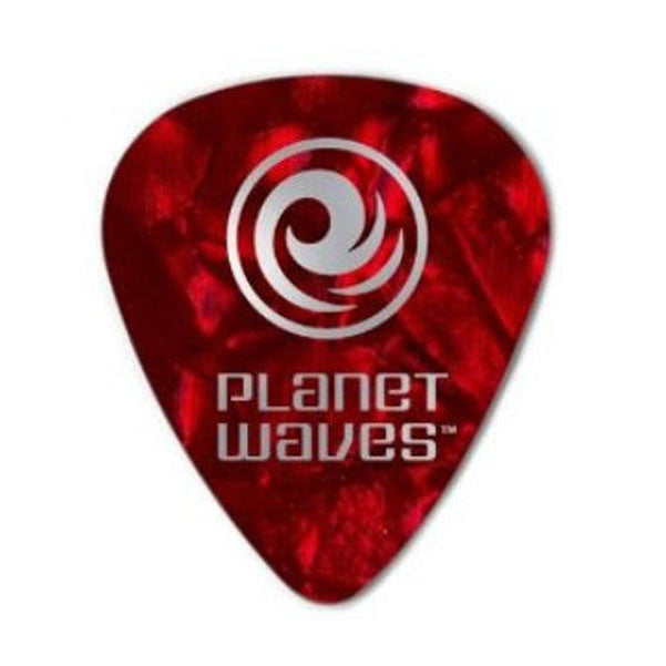planet waves picks planet waves 1crp4 red pearl/medium guitar pick - pack of 10