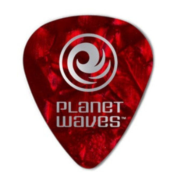 planet waves picks planet waves 1crp6  standard red pearl/ heavy guitar pick - 10 picks