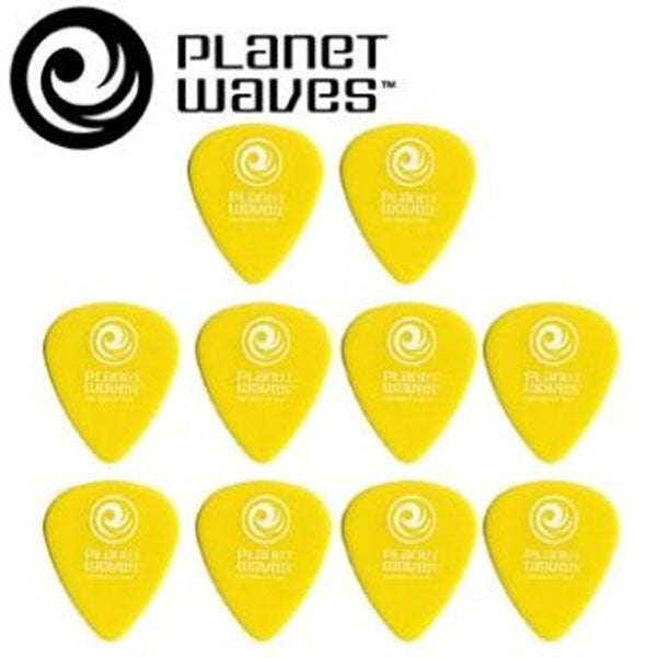 planet waves picks planet waves 1dyl3 duralin light medium yellow guitar pick  (10 pick)
