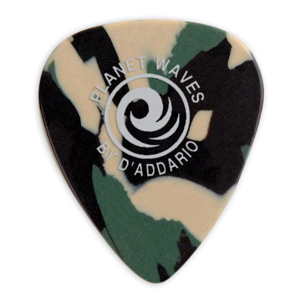 Planet Waves Picks Planet Waves Camouflage Celluloid 10 Light Guitar Picks - Pack