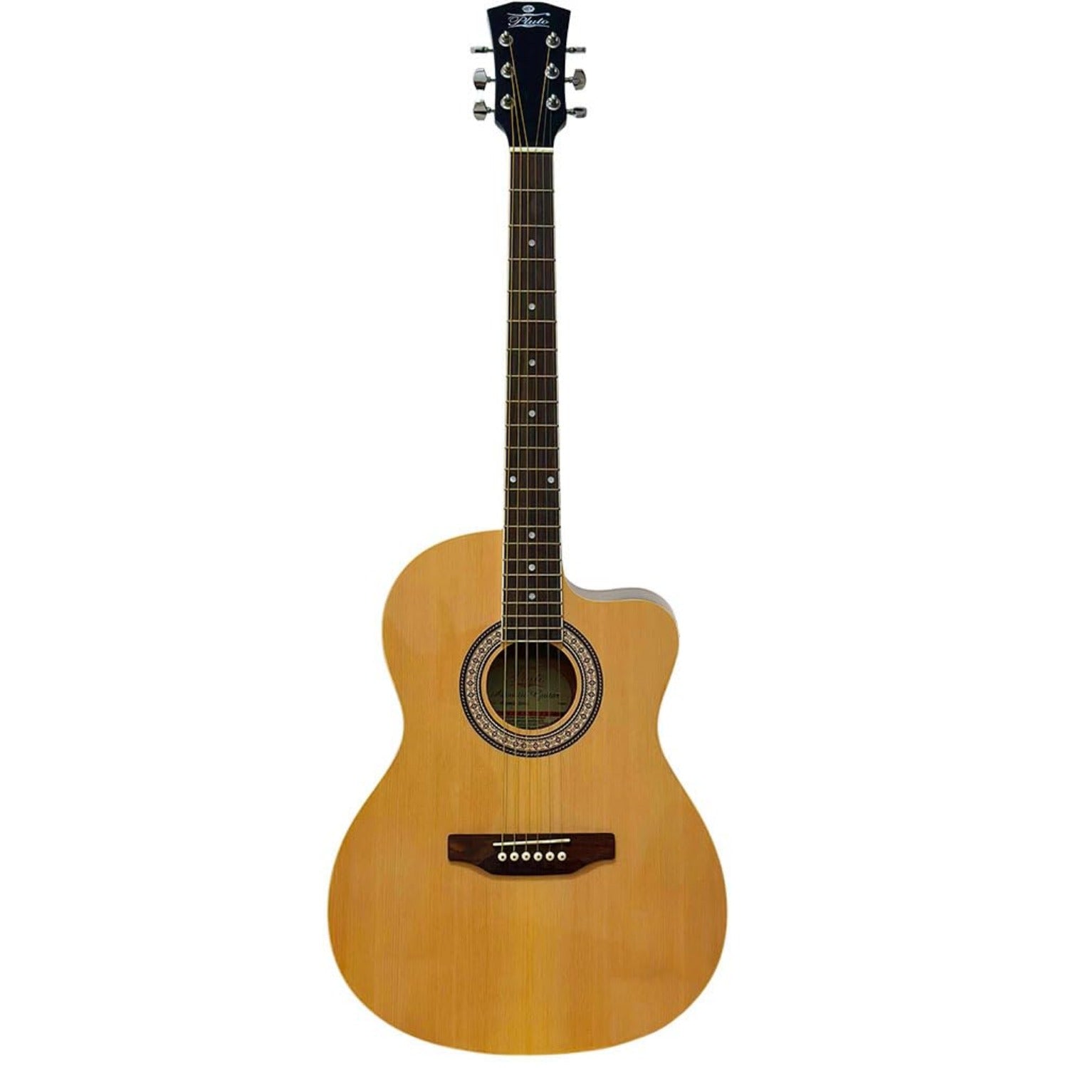 Pluto Acoustic Guitars Natural Pluto PA39C-201 Medium Cutaway Acoustic Guitar #color_natural