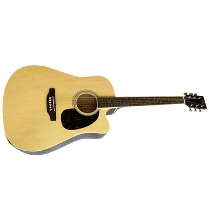 pluto electro acoustic guitars natural pluto hw41ce-101sp cutway electro acoustic guitar      