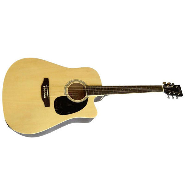 pluto electro acoustic guitars natural pluto hw41ce-101sp cutway electro acoustic guitar      