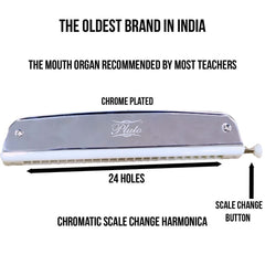 Pluto Harmonicas Pluto Scale Change Harmonica 24 Holes 48 Notes Mouth Organ for Beginners and Kids