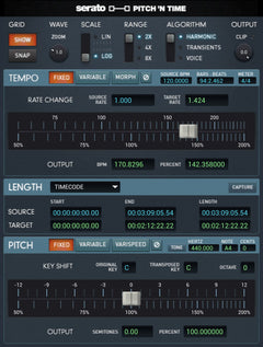 Serato Pitch 'n Time Pro Advanced Time-Stretching & Pitch-Shifting Software