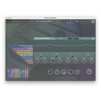 Nightfox Audio Plucks and Mallets Virtual Instrument