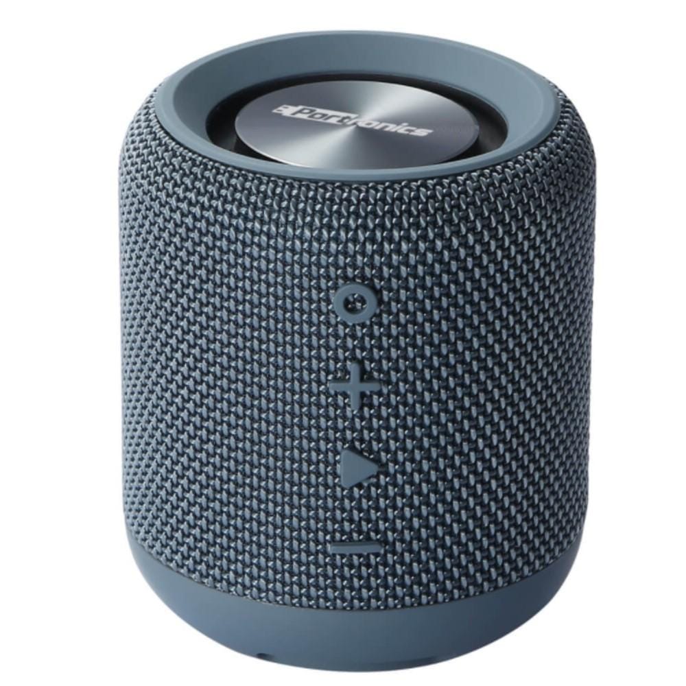 portronics bluetooth speakers blue portronics sounddrum wireless bluetooth 4.2 stereo speaker with fm & usb    