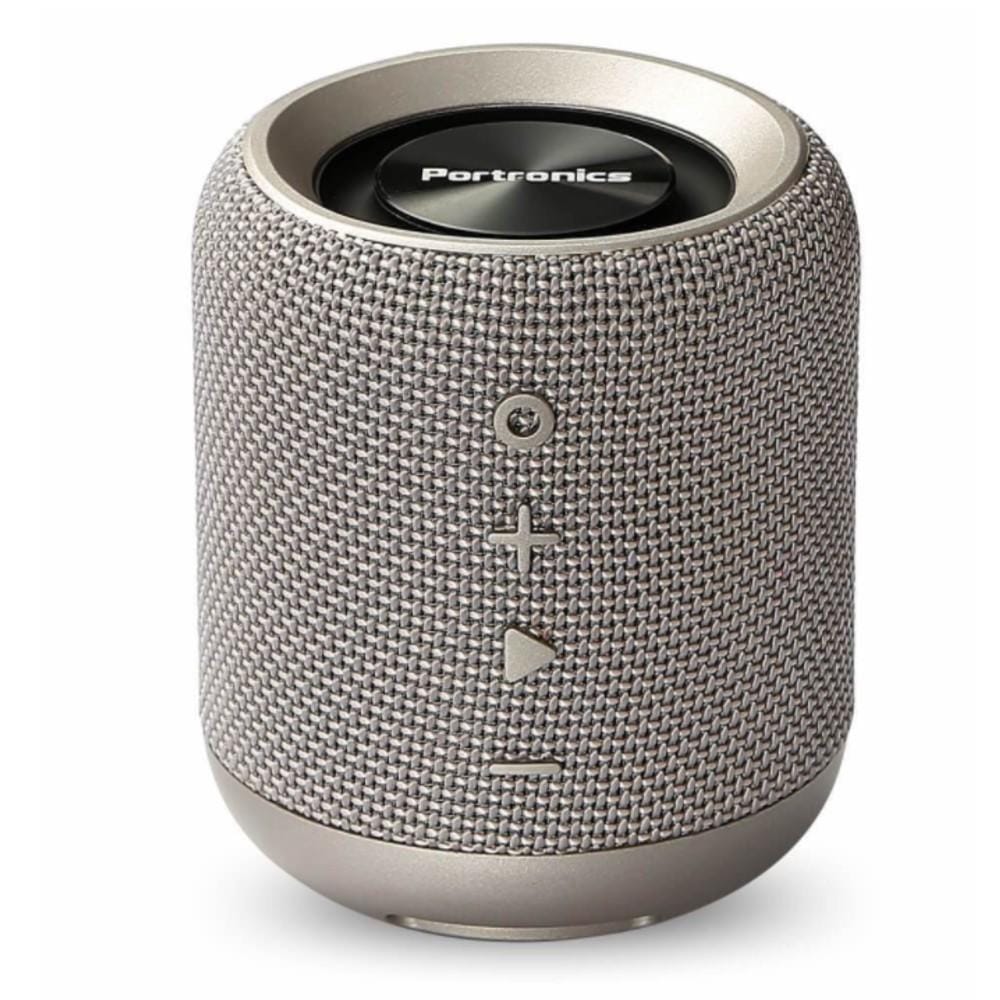 portronics bluetooth speakers grey portronics sounddrum wireless bluetooth 4.2 stereo speaker with fm & usb    #color_grey