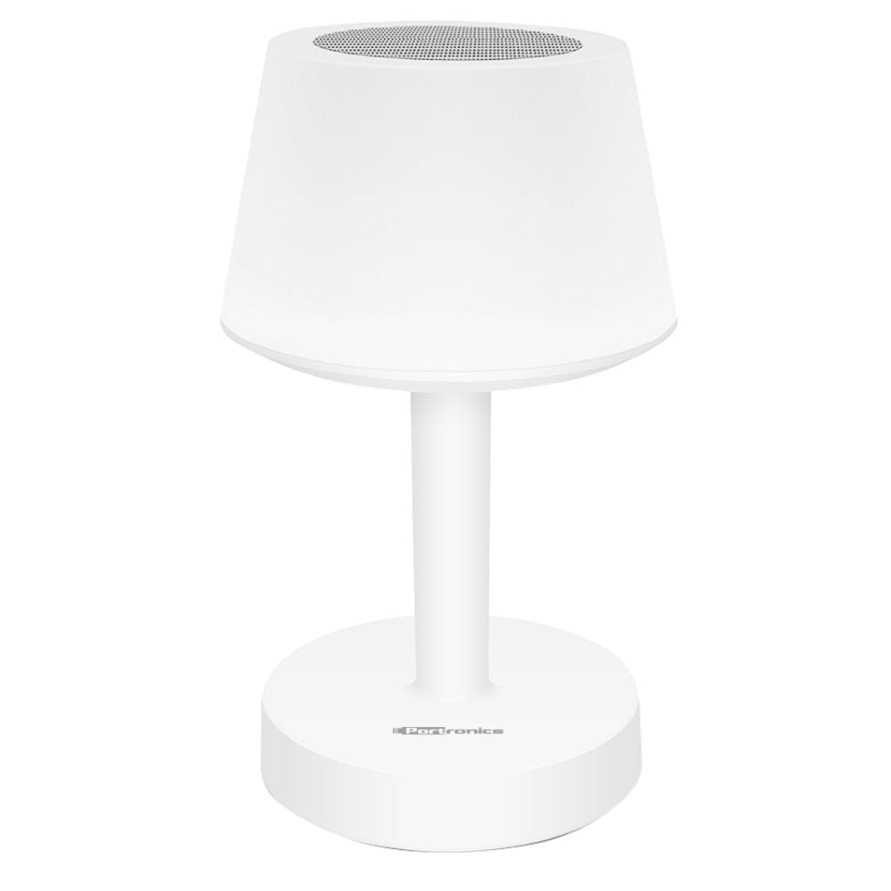 portronics bluetooth speakers portronics ilumi por719 portable led lamp with bluetooth speaker- white