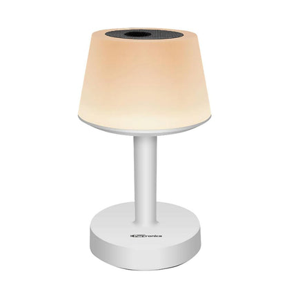 portronics bluetooth speakers portronics ilumi por719 portable led lamp with bluetooth speaker- white