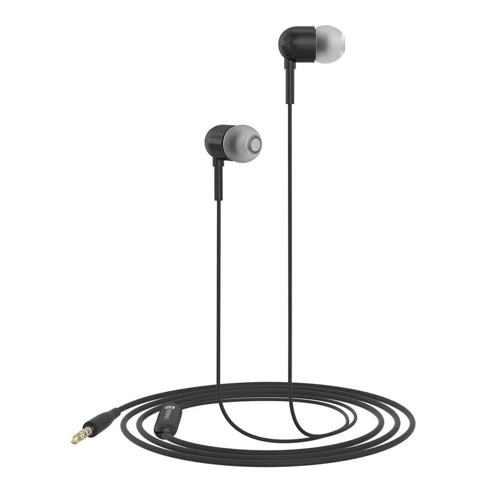 portronics earphones black portronics conch 50 in ear wired earphone with 3.5mm audio jack    