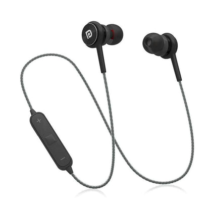 Portronics Earphones Black Portronics Harmonics 224 Wireless Bluetooth Headset with High Base