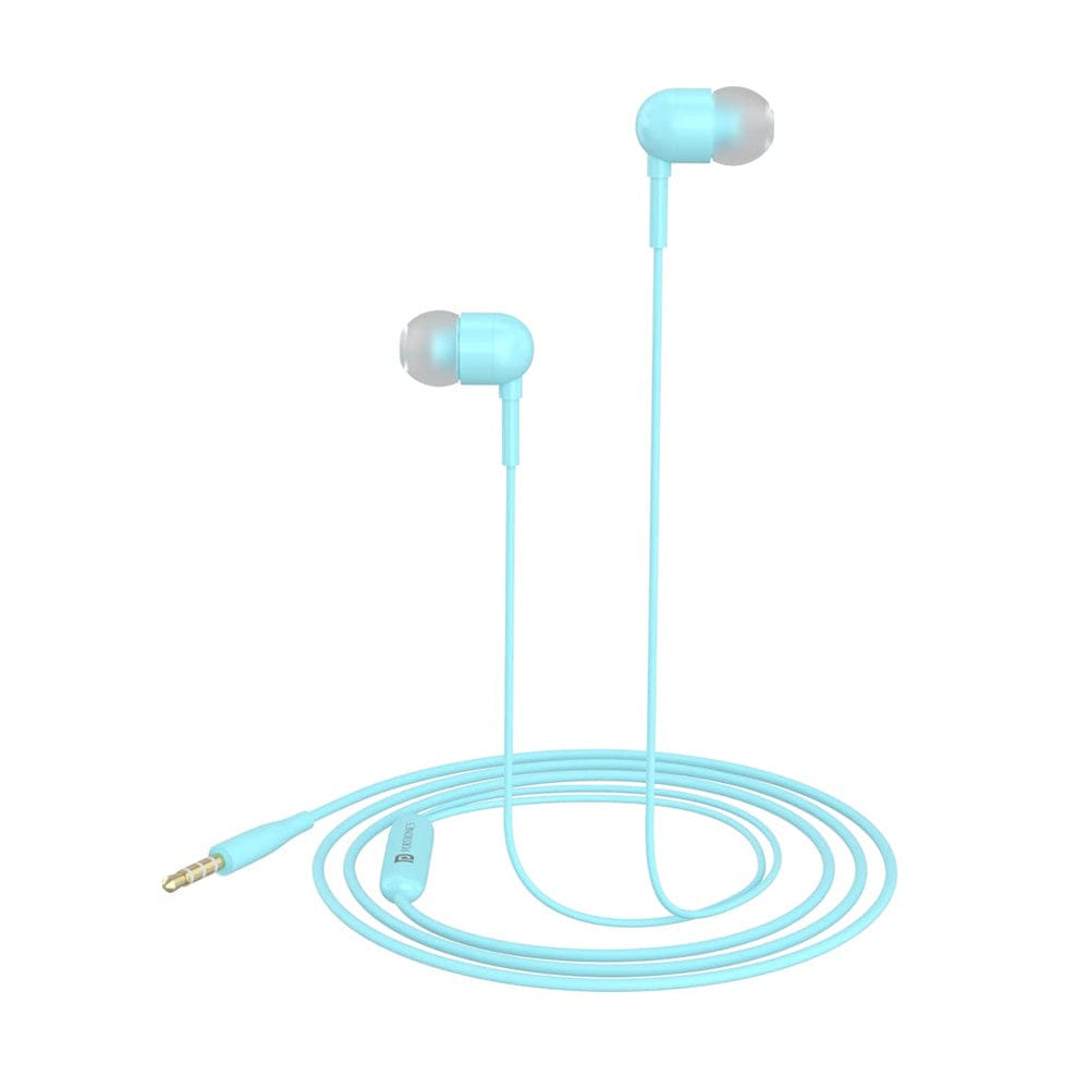 portronics earphones light blue portronics conch 50 in ear wired earphone with 3.5mm audio jack    #color_light-blue