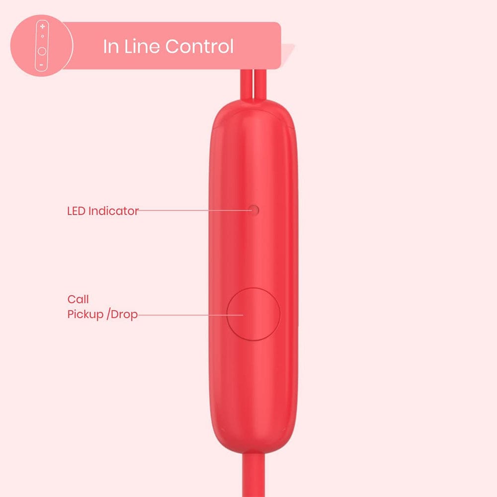 portronics earphones portronics conch 50 in ear wired earphone with 3.5mm audio jack    #color_red
