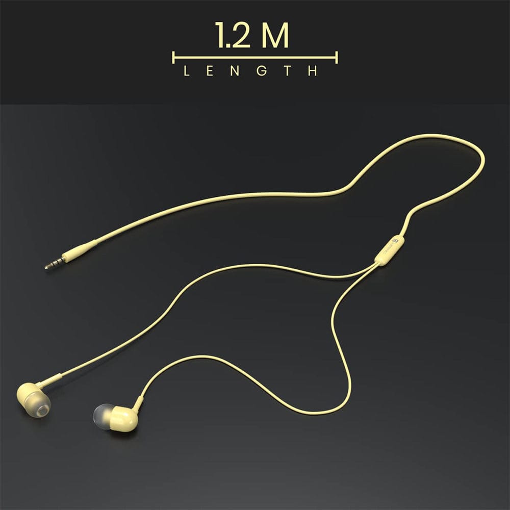 portronics earphones portronics conch 50 in ear wired earphone with 3.5mm audio jack    #color_yellow