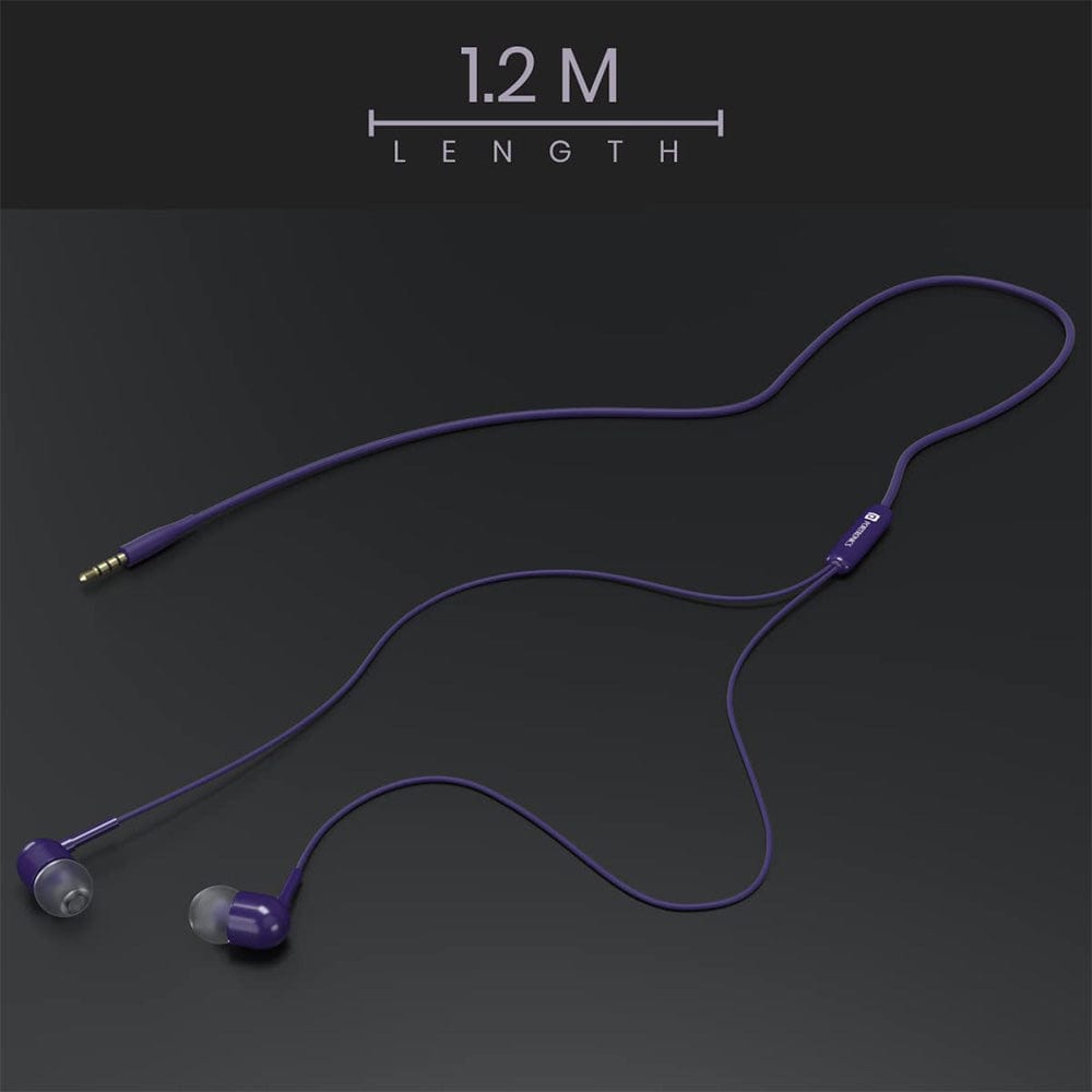 portronics earphones portronics conch 50 in ear wired earphone with 3.5mm audio jack    #color_voilet